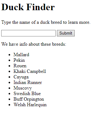 Duck Finder